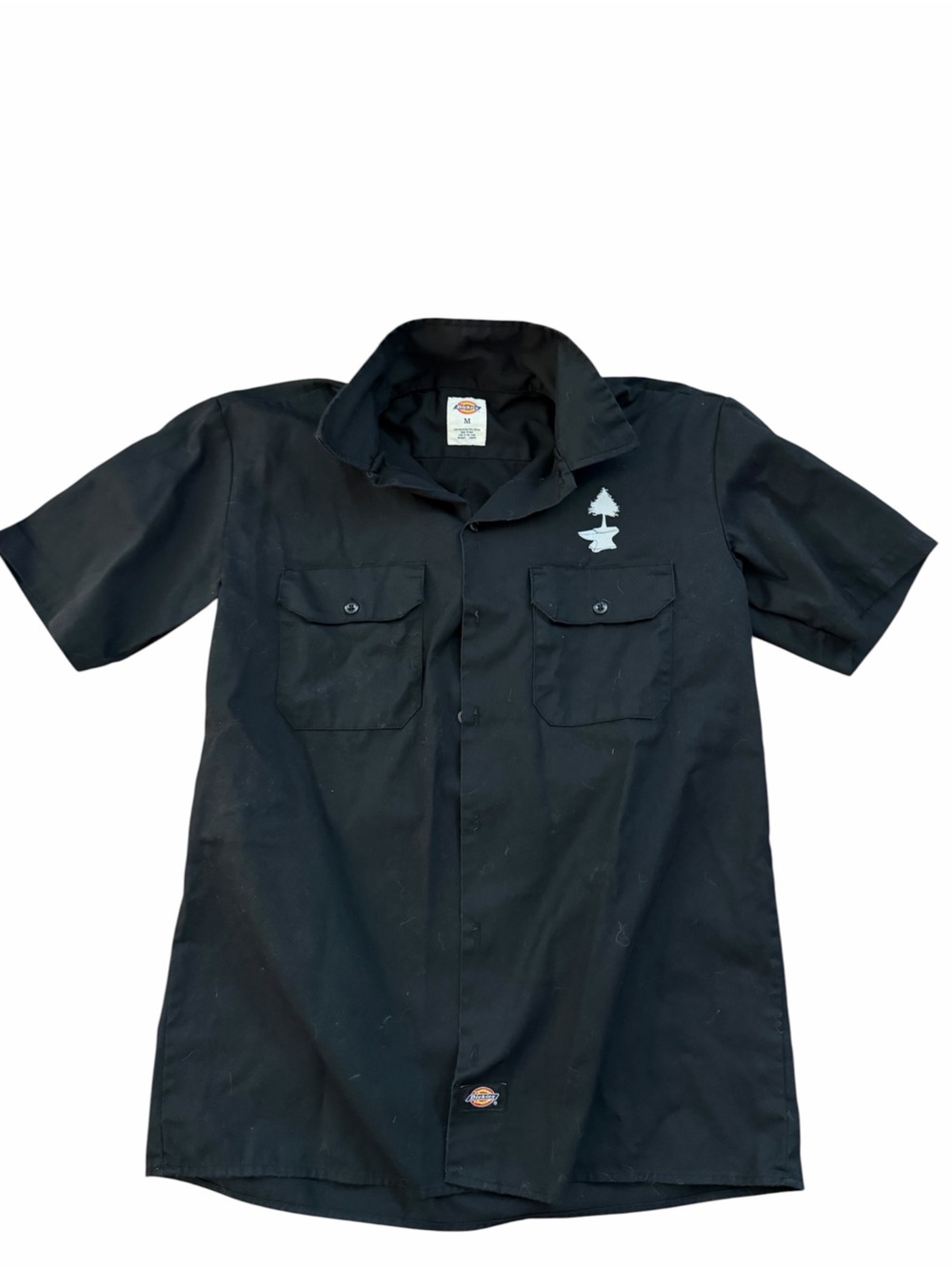 Dickies Black Short-Sleeve Button Down Work Shirt
